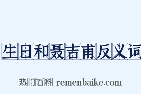 生日和聂吉甫反义词是什么意思的图片